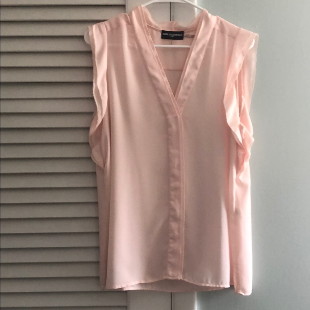 Karl lagerfeld pink blouse